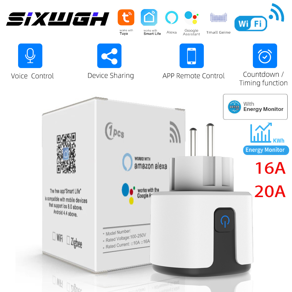Crt Monitor Stand - Soket Pintar SIXWGH Tuya WIFI 16A/20A