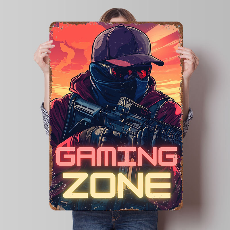 Retro Gaming Zone - Gaming Zone – Poster Seni Gamer