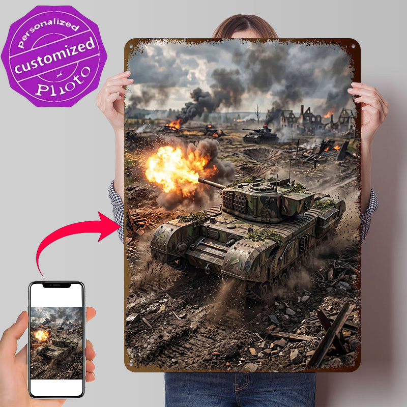 Retro Gaming Zone - Poster Tembakan Tank di Zona Perang