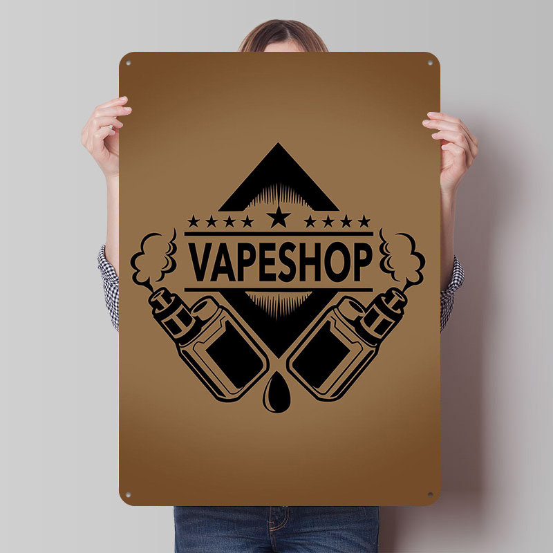 Retro Gaming Shops - Poster Timah Logo Toko Vape, Seni