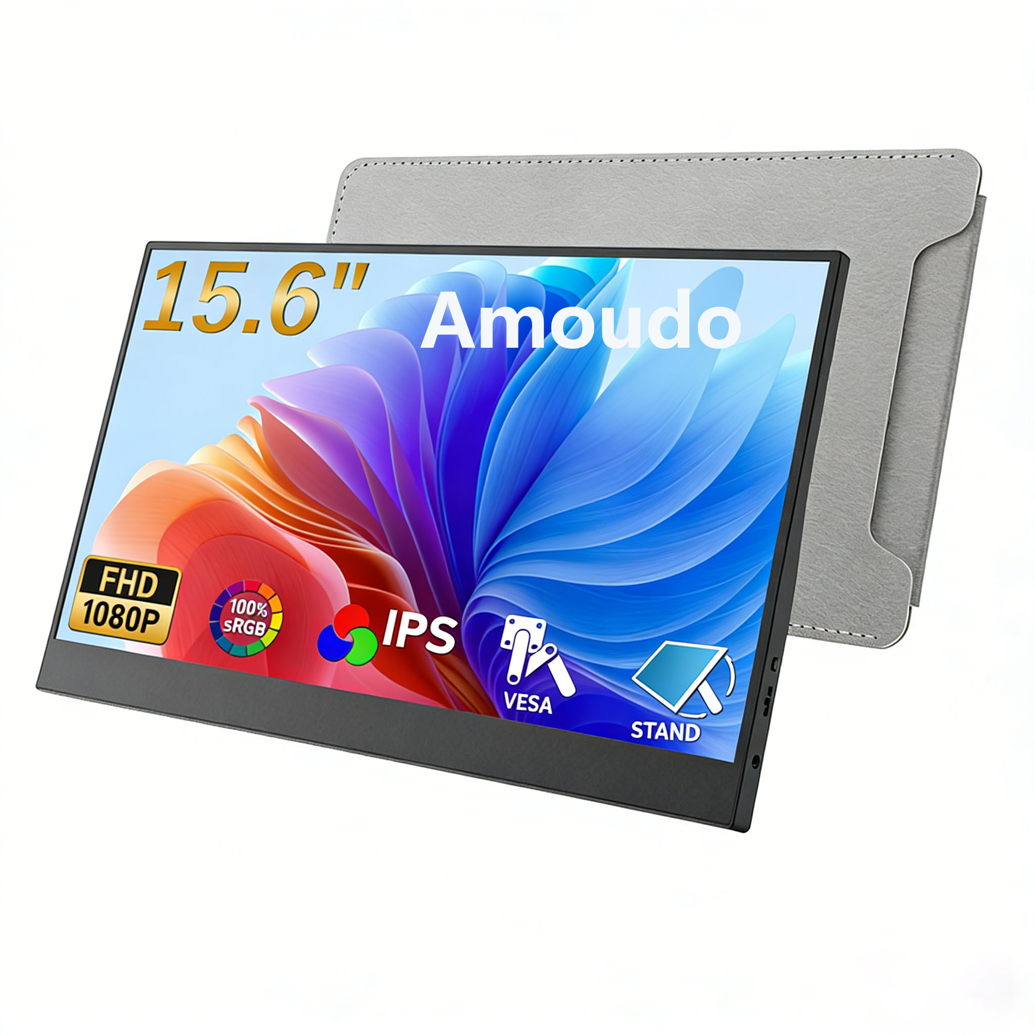 Crt Monitor Stand - Amoudo Monitor Portabel 15.6 Inci 1920x1080P
