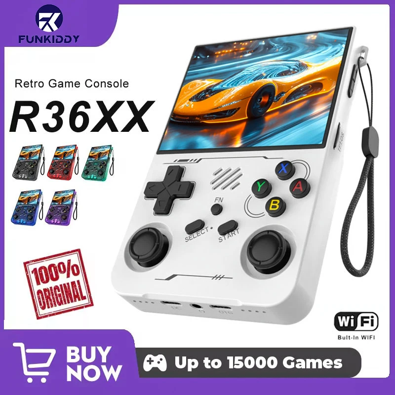 Retro Gaming Kiosk - Konsol Game FUNKIDDY R36XX ARKOS WIFI