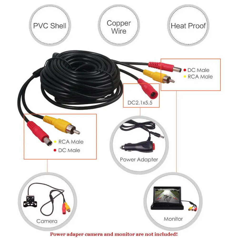 Kabel ekstensi RCA video mobil - Composite Rca Cable ulasan dan harga