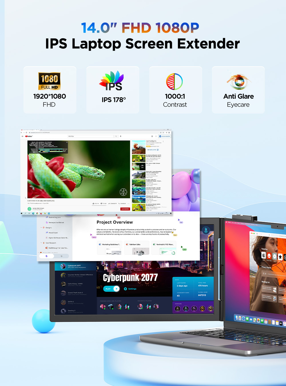 UPERFECT UFree Z14 Pro Monitor - Crt Monitor Stand ulasan dan harga