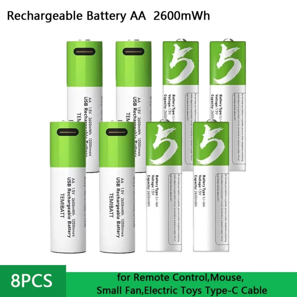 8 Buah Baterai Isi Ulang Kapas - Rechargeable Battery Aa ulasan dan harga
