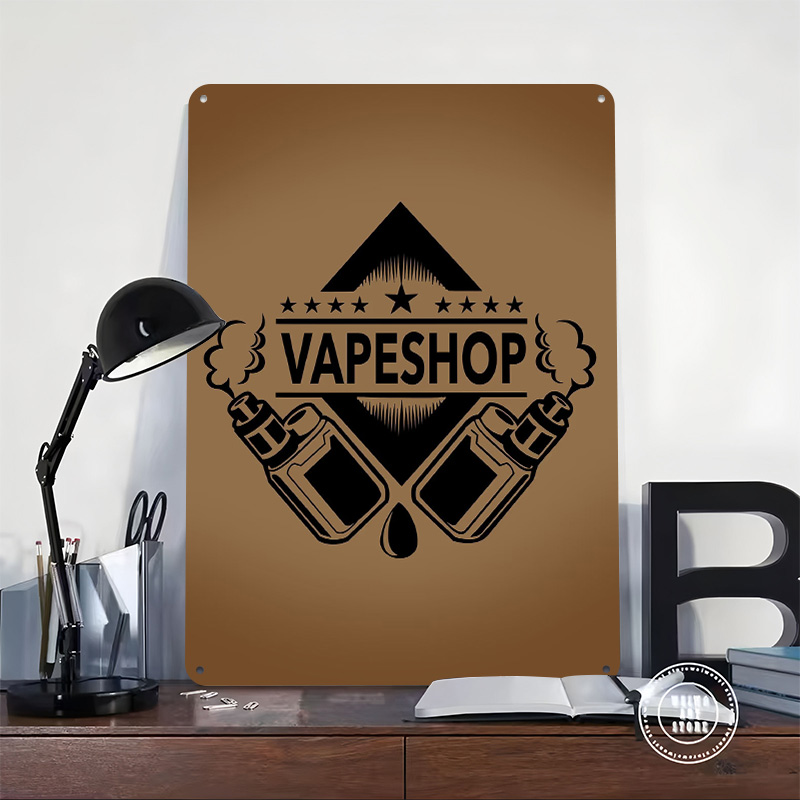 Poster Timah Logo Toko Vape, S - Retro Gaming Shops ulasan dan harga