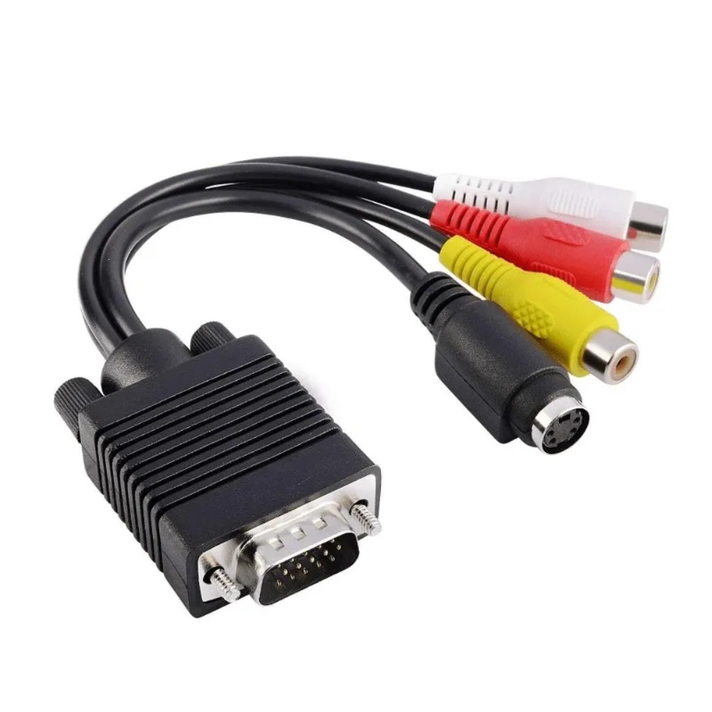 Kabel Adaptor VGA ke S-Video 3 - Composite Rca Cable ulasan dan harga