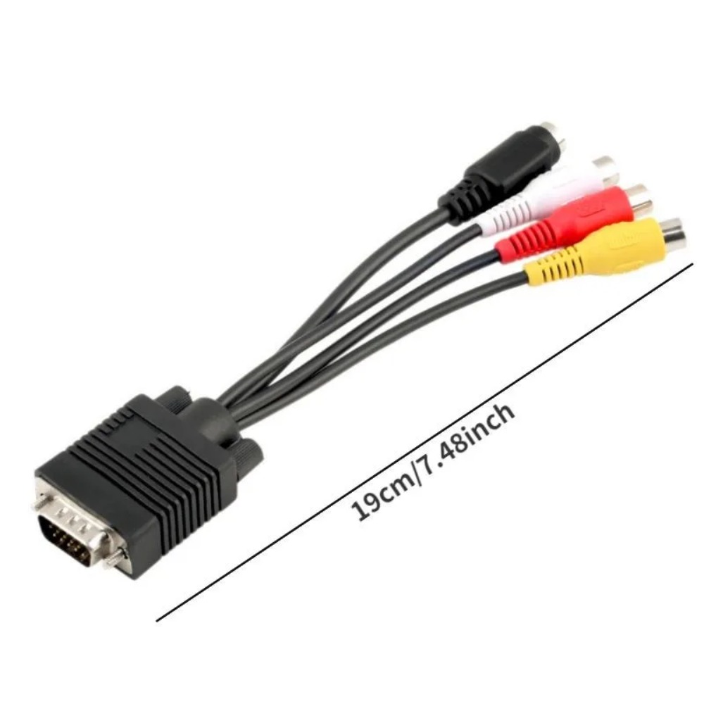 Kabel Adaptor VGA ke S-Video 3 - Composite Rca Cable ulasan dan harga