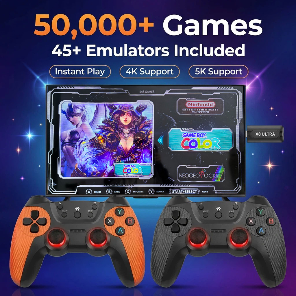 X8 Ultra Game Stick Pro 128GB  - Retro Gaming Stick ulasan dan harga