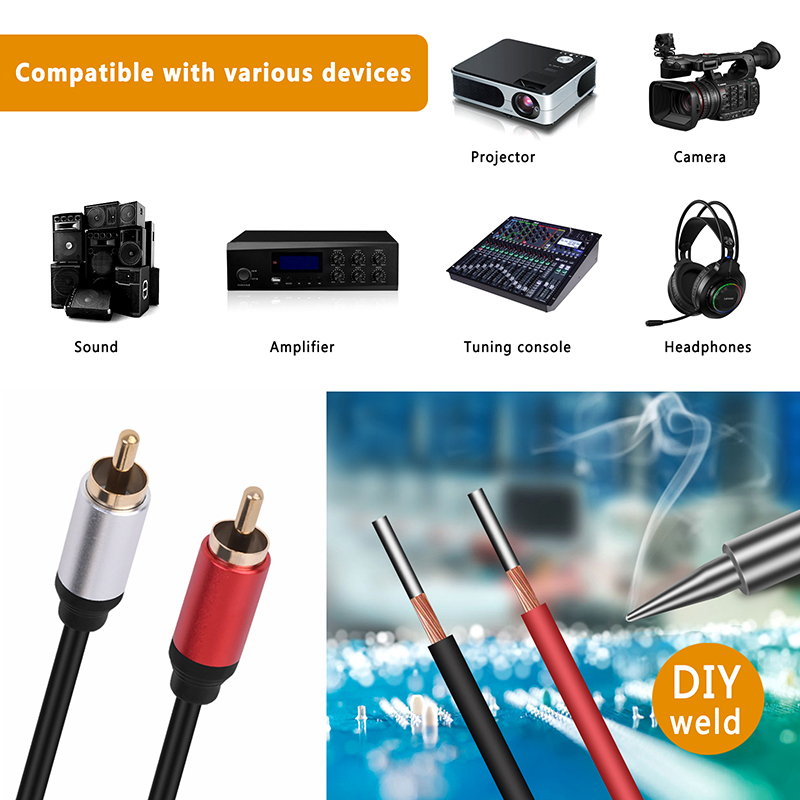 Kawat Speaker RCA steker pria  - Composite Rca Cable ulasan dan harga