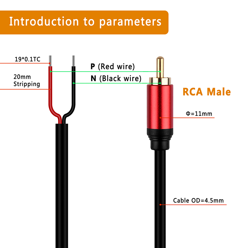 Kawat Speaker RCA steker pria  - Composite Rca Cable ulasan dan harga