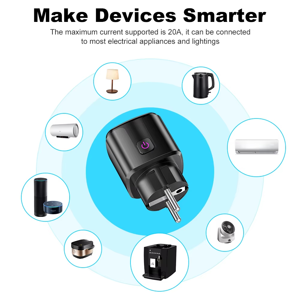 20A AC100-240V Wifi Smart Plug - Crt Monitor Stand ulasan dan harga