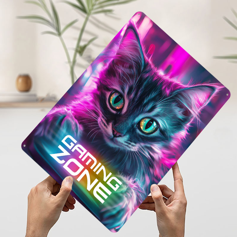 Gamer Cat - Poster Cetak Zona  - Retro Gaming Zone ulasan dan harga