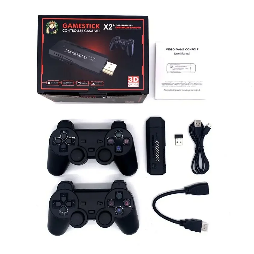 X2 Plus 3D game stick Konsol V - Retro Gaming Stick ulasan dan harga