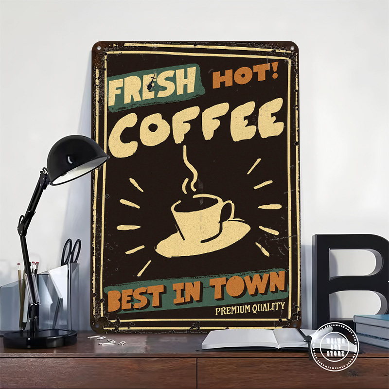 Poster Vintage Kedai Kopi, Pap - Retro Gaming Shops ulasan dan harga