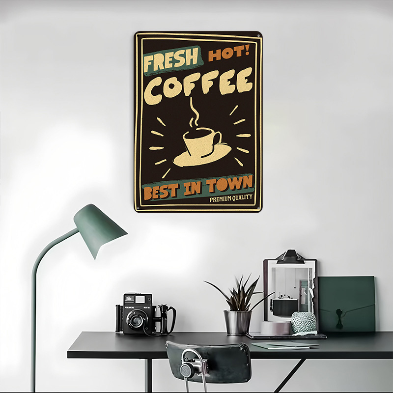 Poster Vintage Kedai Kopi, Pap - Retro Gaming Shops ulasan dan harga