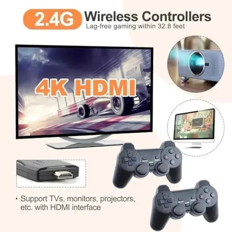 Konsol Game Retro Nirkabel 4K  - Retro Gaming Stick ulasan dan harga