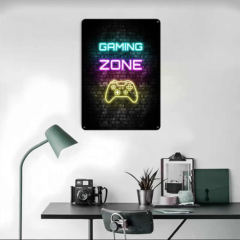 Poster Cetak Neon Sign Zona Ga - Retro Gaming Zone ulasan dan harga
